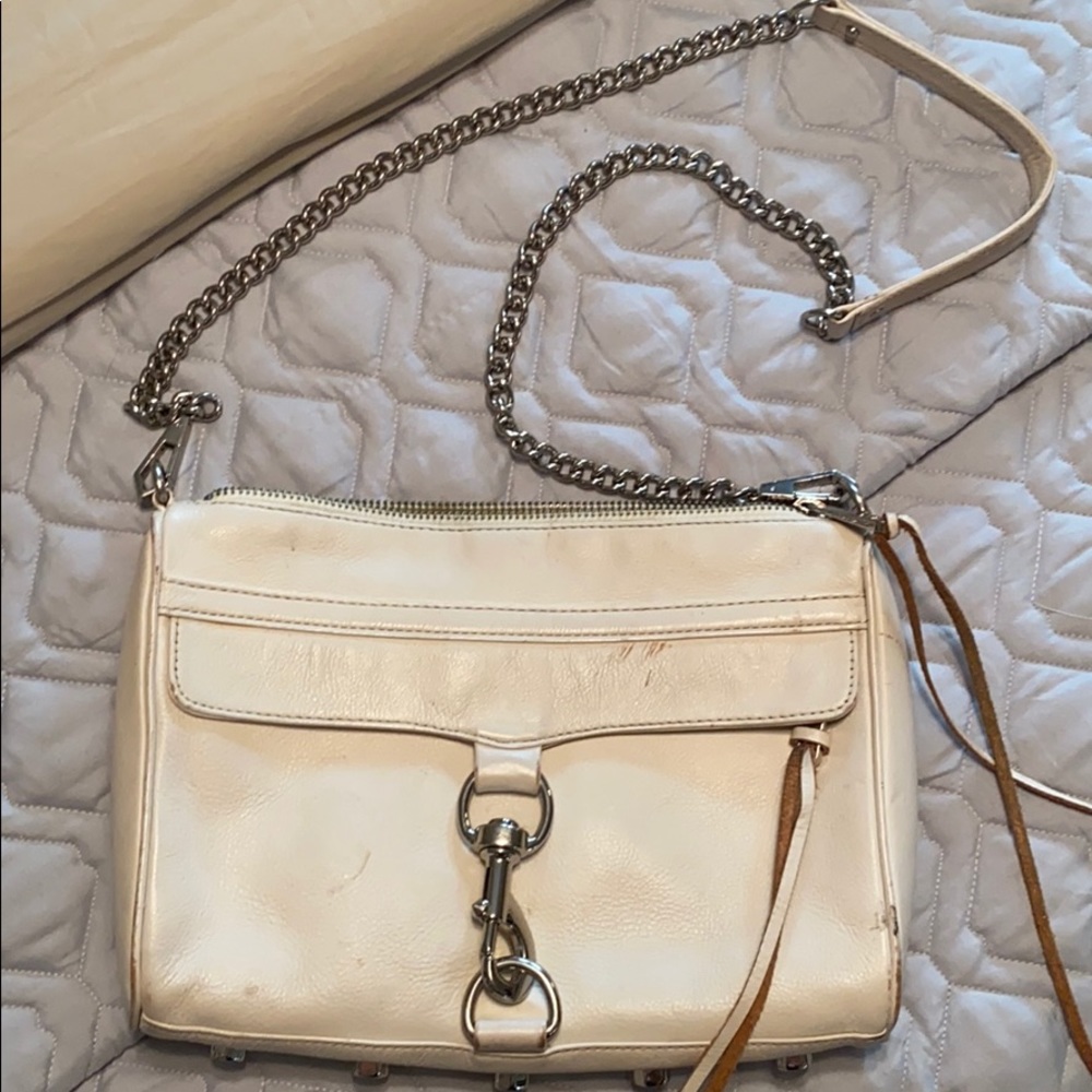 Authentic Rebecca Minkoff White Leather Handbag